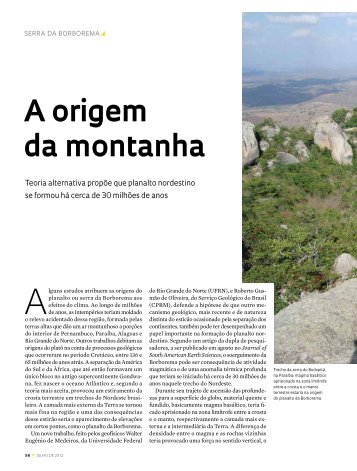 A origem da montanha - Revista Pesquisa FAPESP