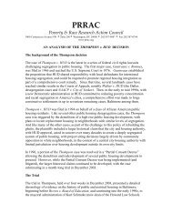 ANALYSIS OF THE THOMPSON v. HUD - Poverty & Race Research ...