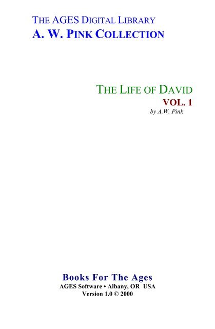 The Life of David - Vol. 1 - Holy Bible Institute