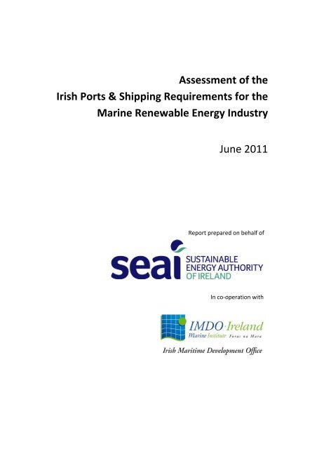 Irish Shipping and Ports Requirements for the Ocean Energy Industry