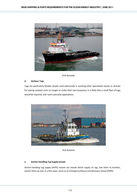 Irish Shipping and Ports Requirements for the Ocean Energy Industry