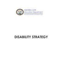 Disability Strategy for the Western Cape Education Department