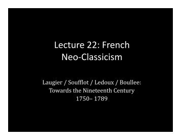 Lecture 22: French Lecture 22: French Neo-Classicism