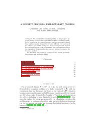 A discrete Bernoulli free boundary problem. - MA1 - UPC