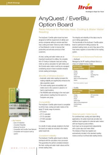 AnyQuest / EverBlu Option Board - Itron