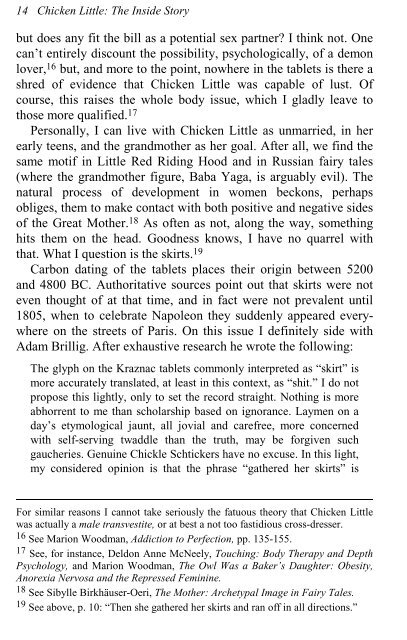 Chicken Little: The Inside Story (A Jungian ... - Inner City Books