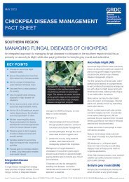 chickpEa disEasE managEmEnT FACT SHEET - Grains Research ...