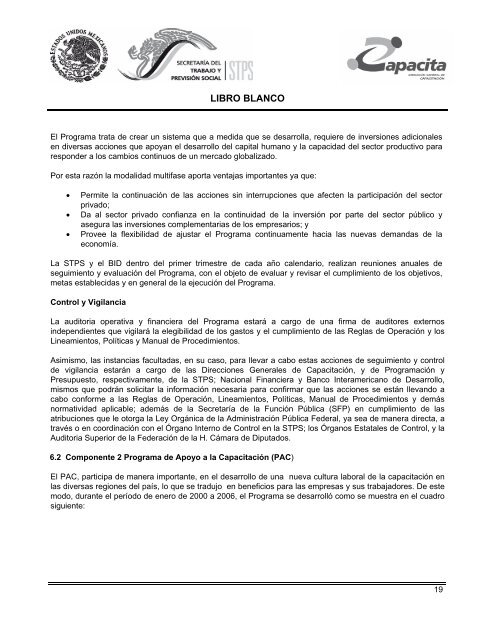 LIBRO BLANCO - SecretarÃ­a del Trabajo y PrevisiÃ³n Social