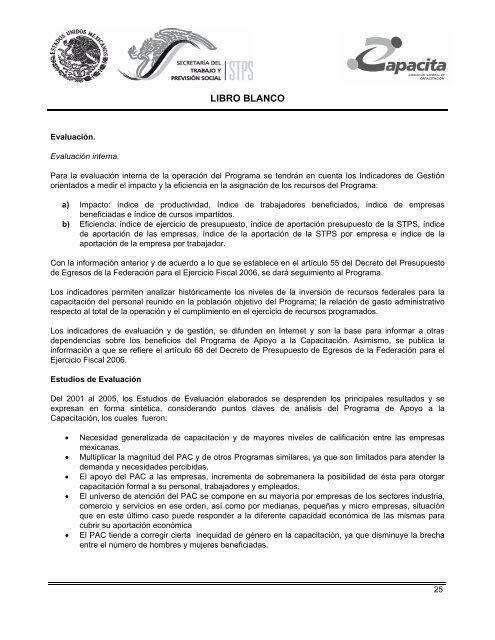 LIBRO BLANCO - SecretarÃ­a del Trabajo y PrevisiÃ³n Social