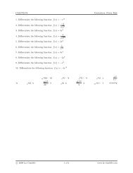 CALCULUS Derivatives. Power Rule 1. Differentiate ... - La Citadelle