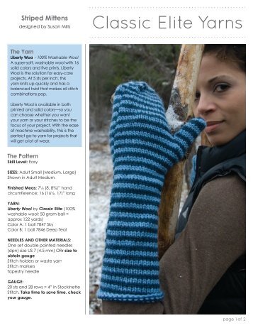 Striped Mittens - Classic Elite Yarns