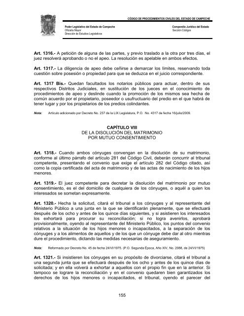 CÃ³digo de Procedimientos Civiles del Estado de Campeche