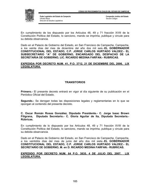 CÃ³digo de Procedimientos Civiles del Estado de Campeche