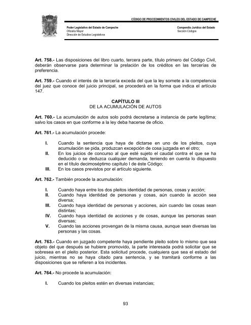 CÃ³digo de Procedimientos Civiles del Estado de Campeche