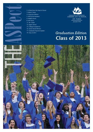 The ASPect Graduation Edition 2013 - American School of Paris