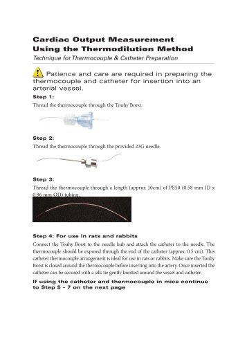 Technique for Thermocouple & Catheter Preparation - ADInstruments