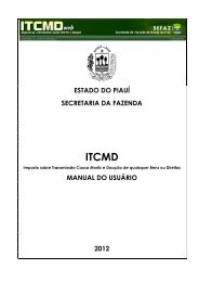 Manual do ITCMD - Bem vindo ao Portal da SEFAZ-PI