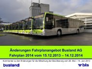Ãnderungen Fahrplanangebot Busland AG ... - Fahrplanentwurf