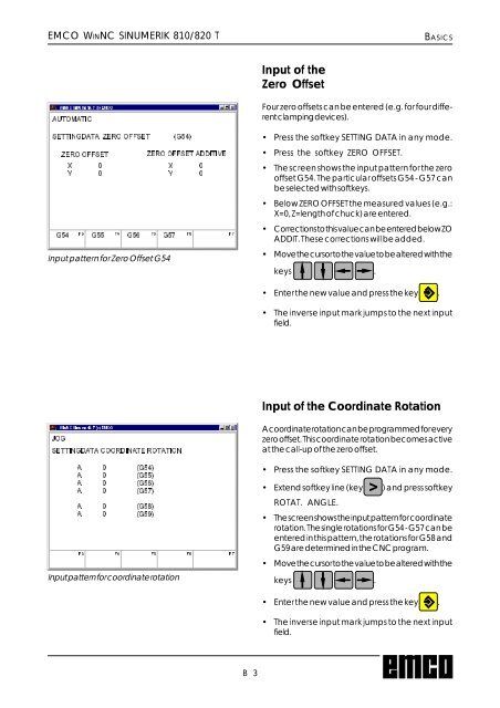 EMCO WinNC SINUMERIK 810/820 T Software Description ...