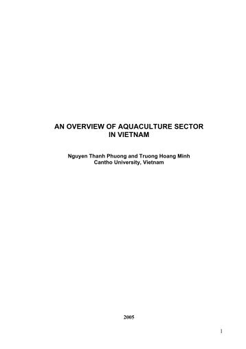 AN OVERVIEW OF AQUACULTURE SECTOR IN VIETNAM - Library
