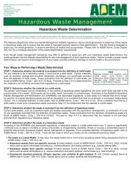 Hazardous Waste Program - Alabama Department of Environmental ...