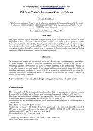 Full Scale Test of a Prestressed Concrete T-Beam - Facultatea de ...