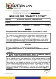 NSC 2011 CHIEF MARKER'S REPORT - Ecexams.co.za