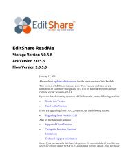 EditShare ReadMe - Software updates