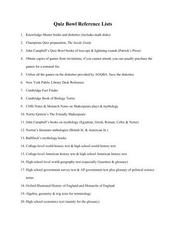 Quiz bowl college essay