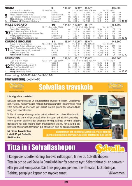 onsdag 4 april - Solvalla