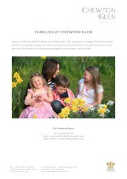 A little guide to family stays - Chewton Glen