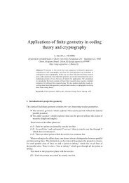 Applications of finite geometry in coding theory and cryptography