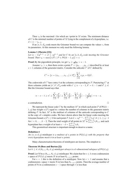 Applications of finite geometry in coding theory and cryptography