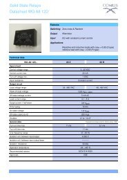 Datasheet WG A8 12D Solid State Relays - Tasseron