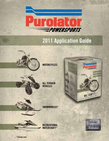 motorcycles - Purolator Auto Oil & Air Filters