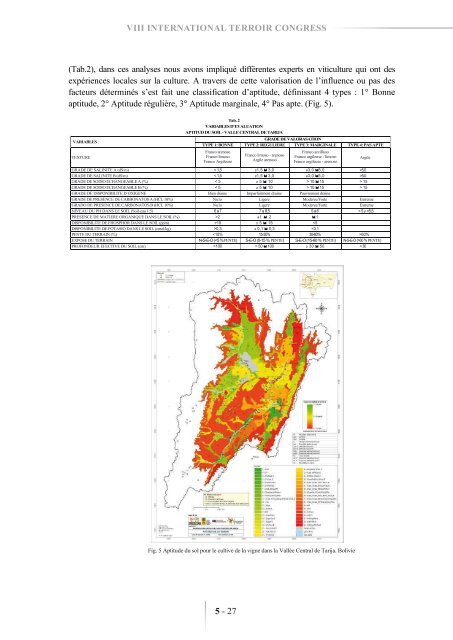 zonage viticole des surfaces potentielles dans la valle centrale de ...