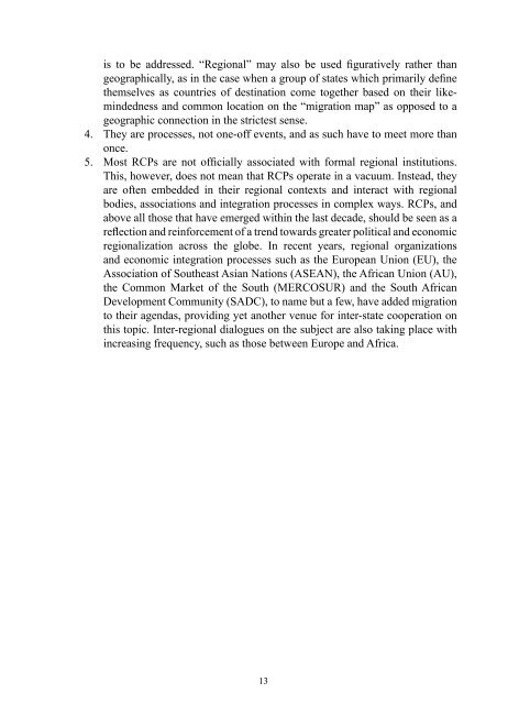 An Assessment of Principal Regional Consultative Processes on ...