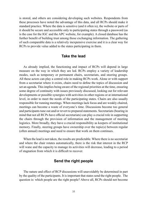 An Assessment of Principal Regional Consultative Processes on ...