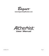 Bogner Alchemist User Manual - Revision C - zZounds.com