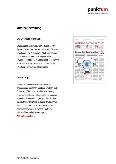 Mitarbeiterzeitung - punktum-com.ch