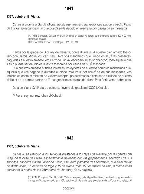 Archivo General de Navarra (1349-1387) IV. Documentación Real ...