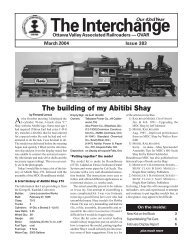 The Interchange - Ottawa Valley Associated Railroaders