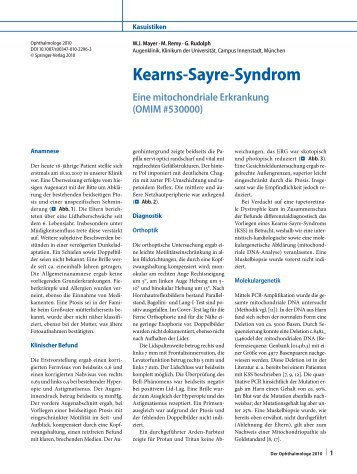 Kearns-Sayre-Syndrom - PRO RETINA Deutschland e. V.