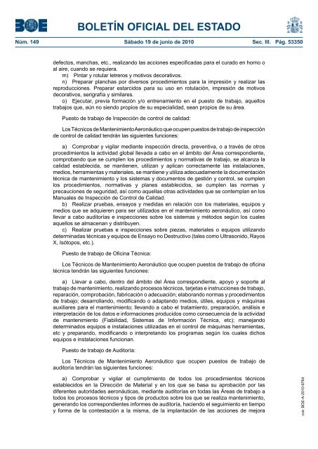 DisposiciÃ³n 9764 del BOE nÃºm. 149 de 2010 - Sindicato Nacional ...