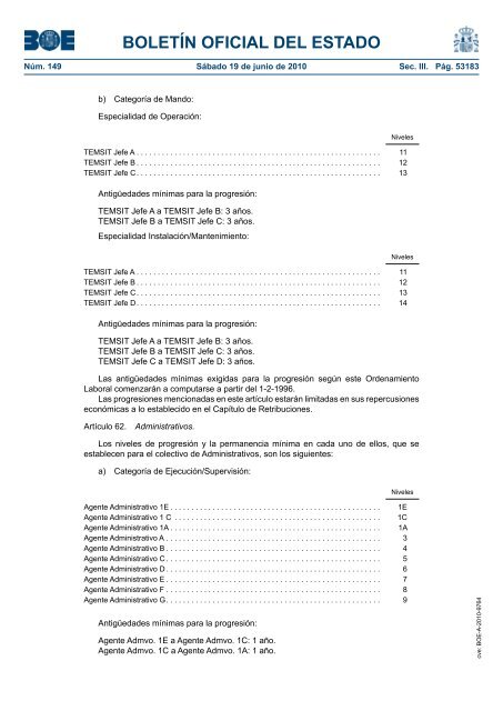 DisposiciÃ³n 9764 del BOE nÃºm. 149 de 2010 - Sindicato Nacional ...