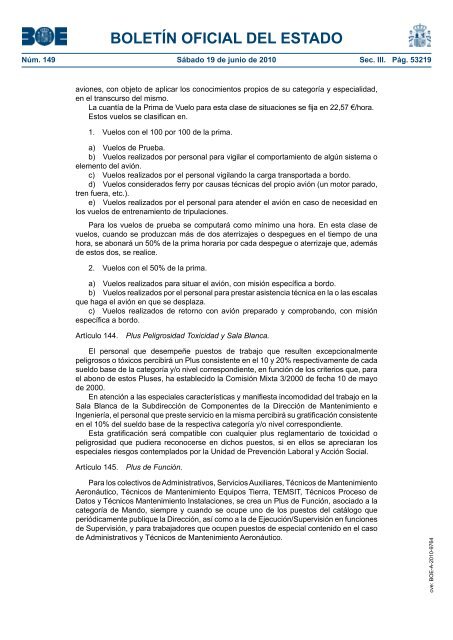 DisposiciÃ³n 9764 del BOE nÃºm. 149 de 2010 - Sindicato Nacional ...