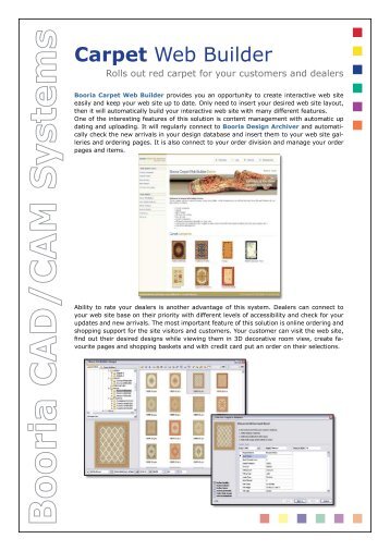 Carpet Web Builder - Booria Textile CAD/CAM Systems