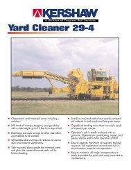 Yard Cleaner Spec Sheet - Progress Rail Services