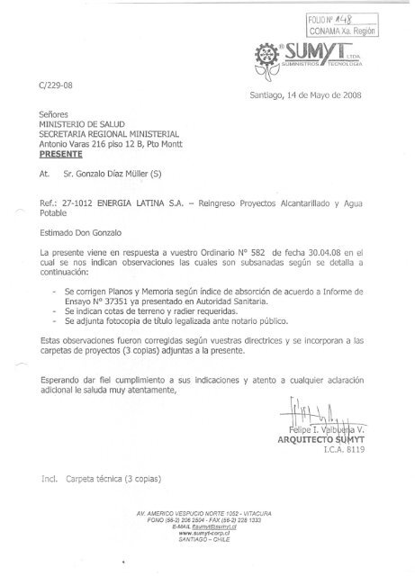 solicitud aprobacion de proyectos de alcantarillado particular e ...