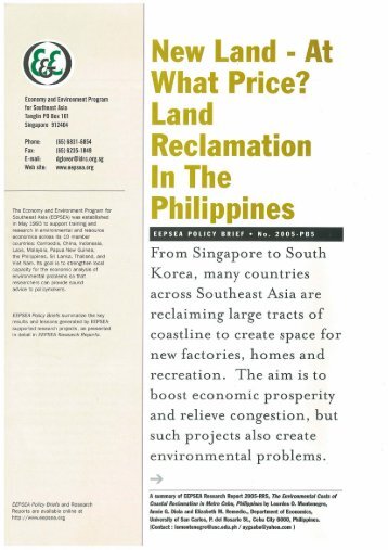 Land Reclamation In The Philippines - IDL-BNC @ IDRC ...